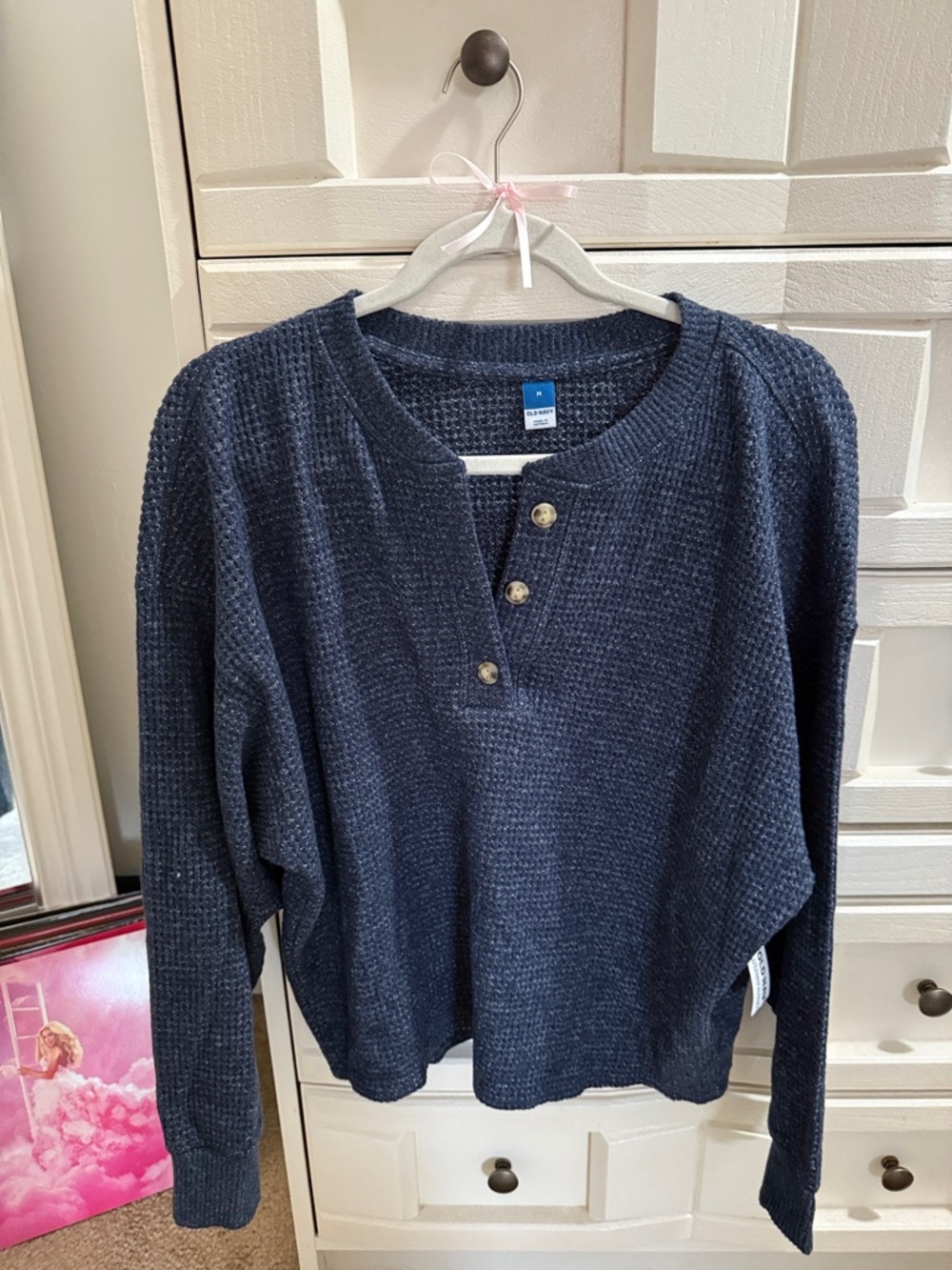 Navy Waffle Knit Old Navy Sweatshirt